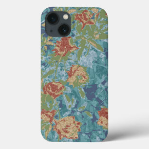 Camouflage and flowers iPhone 13 case