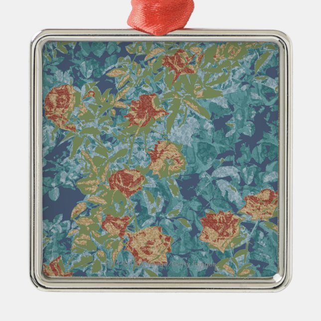 Camouflage and flowers metal tree decoration (Front)