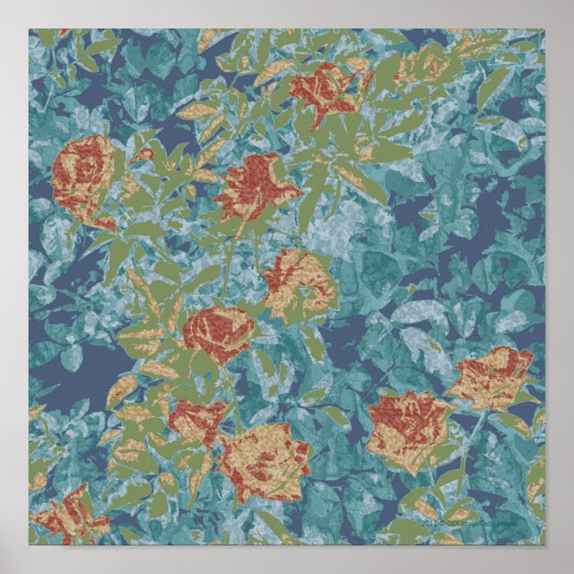 Camouflage and flowers poster (Front)