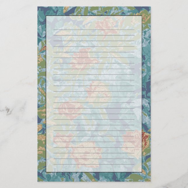Camouflage and flowers stationery (Front)