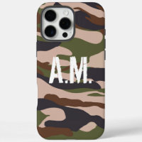 Camouflage Army Monogram Brown Green