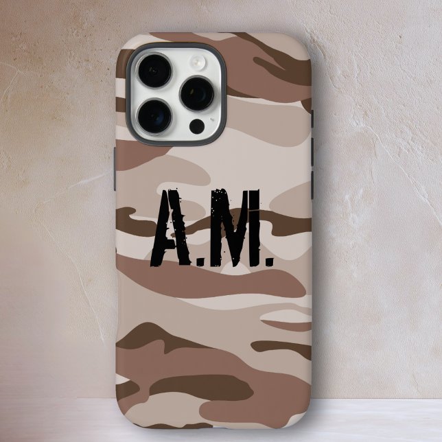 Camouflage Army Monogram iPhone Case-Beige-Brown Case-Mate iPhone Case (Camouflage Army Monogram iPhone Case-Beige-Brown Case-Mate iPhone Case)