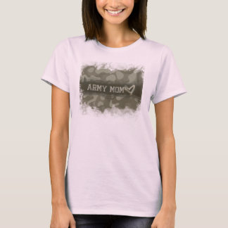 Camouflage Army Mum Heart of Love T-Shirt