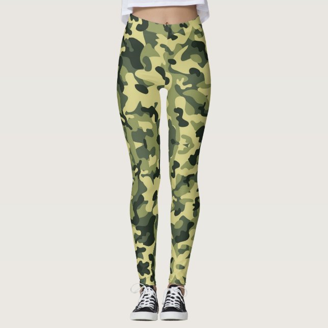 Camouflage Army - Power Yoga Leggings (Front)