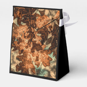 camouflage Autumn Leaves Orange Fall Foliage Favour Box