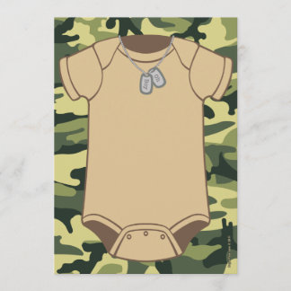 Camouflage Baby Shower Invitations