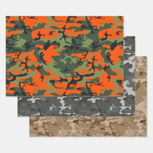 Camouflage Back To School  Wrapping Paper Sheet