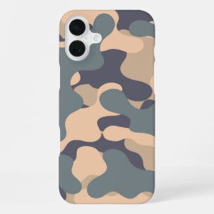 Camouflage Background Design iPhone 16 Plus Case