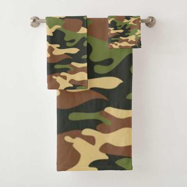 camouflage bath towel set (Insitu)
