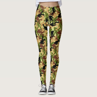 Camouflage Bigfoot Patterned Leggings