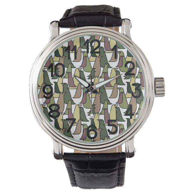 Camouflage Birds  Watch (Front)