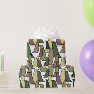 Camouflage Birds  Wrapping Paper