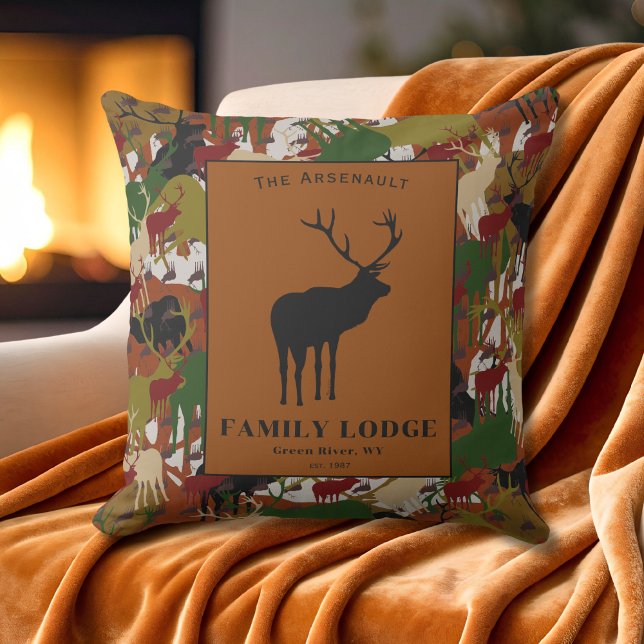 Camouflage Black Brown Green Personalized Cushion (Creator Uploaded)