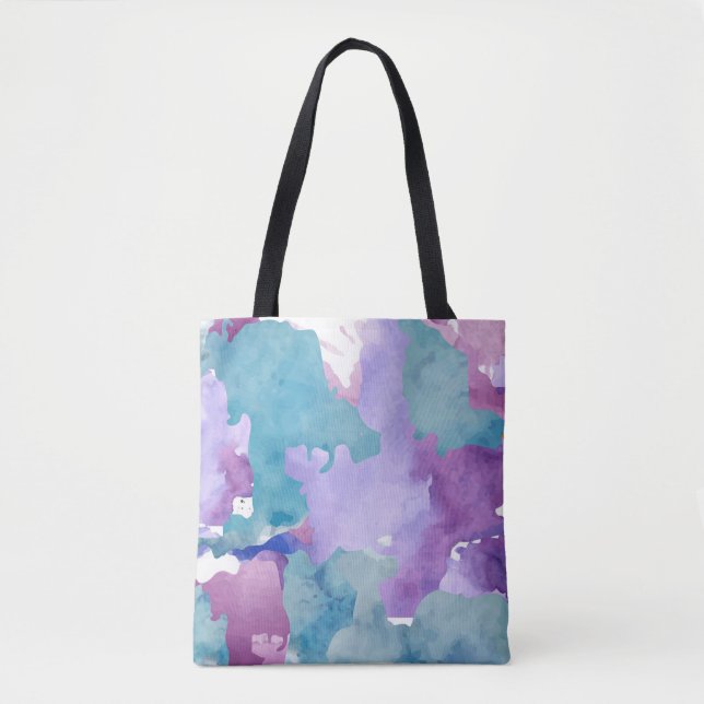Camouflage Blue Abstract Tote Bag (Front)