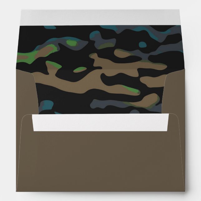 Camouflage Blue Design Envelope (Back (Bottom))