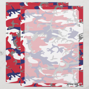 Camouflage, Blue White Red Grey, Military, Army