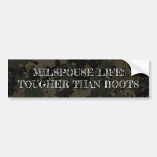 Camouflage Bumper Sticker with Encouraging Message