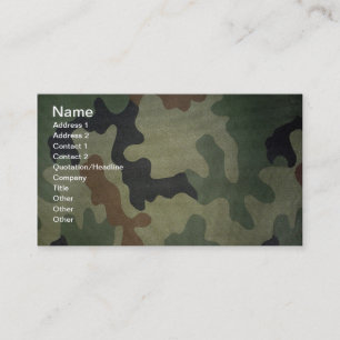 Camouflage Business Card