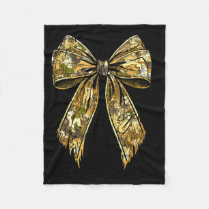 Camouflage Camo Bow Hunting Girl  Fleece Blanket
