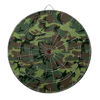 Camouflage Camo Green Brown Pattern Dartboard