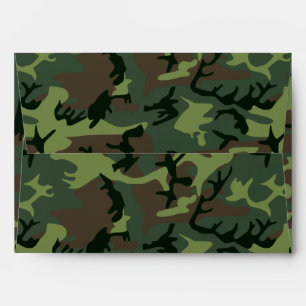 Camouflage Camo Green Brown Pattern Envelopes