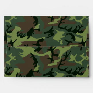 Camouflage Camo Green Brown Pattern Envelopes