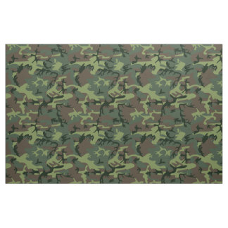 Camouflage Camo Green Brown Pattern Fabric