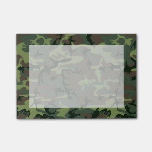 Camouflage Camo Green Brown Pattern Post-it Notes