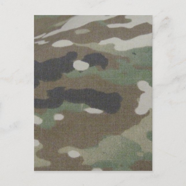 Camouflage Camo uniform fatigues office Postcard (Front)