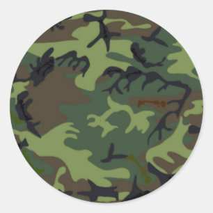 Camouflage Camouflage Classic Round Sticker