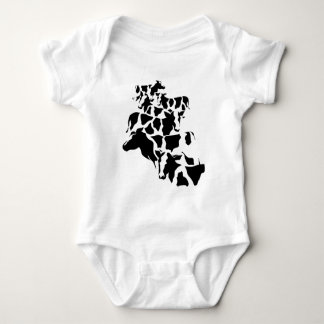 Camouflage cattle baby bodysuit