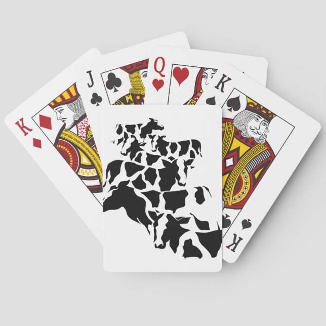 Camouflage cattle playing cards (Back)