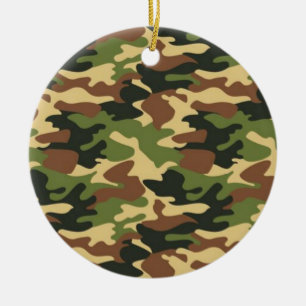 camouflage ceramic tree decoration