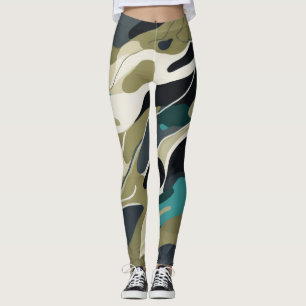 Camouflage colors background design Leggings