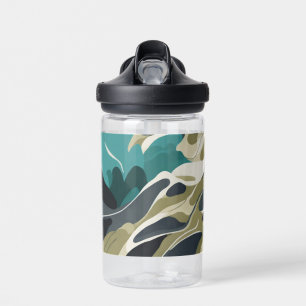 Camouflage colours background design water bottle