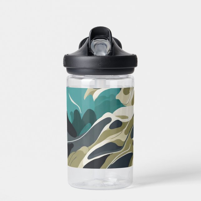 Camouflage colours background design water bottle (Front)