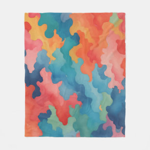 camouflage colours fleece blanket