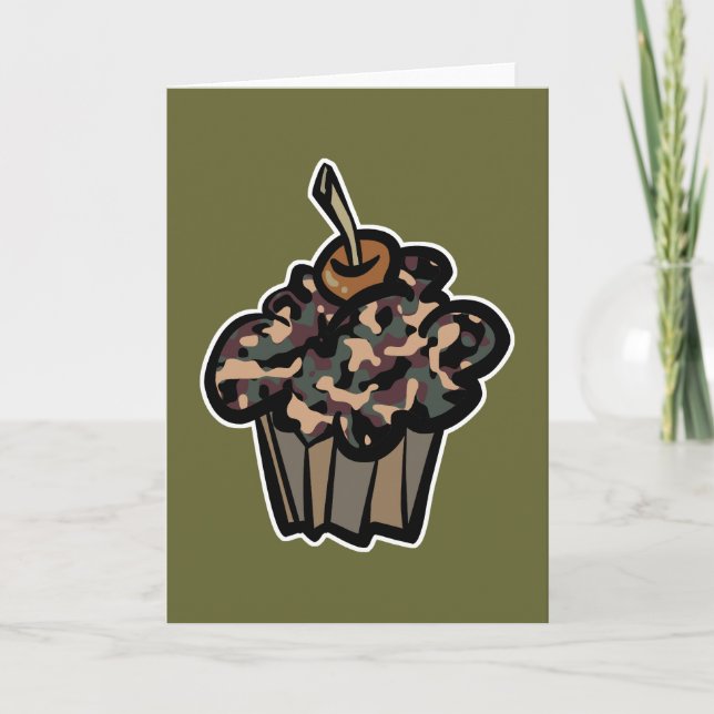 camouflage cupcake card (Front)