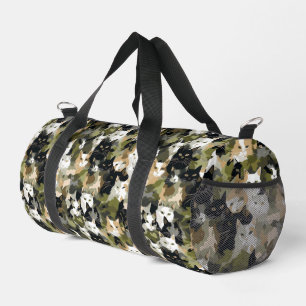 Camouflage Cute Cats Duffle Bag