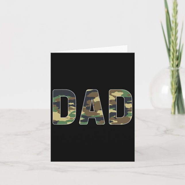 Camouflage Dad Fathers Day  Card (Front)