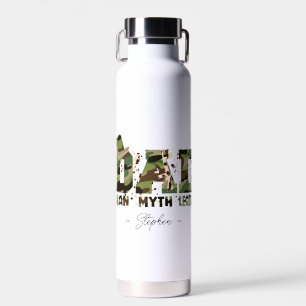 Camouflage "Dad – Man, Myth, Legend" Water Bottle
