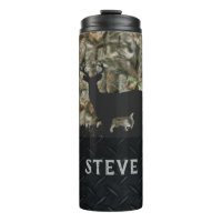 Camouflage Deer Hunting Name Men's Tumbler