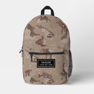 Camouflage Desert Cookie Dough Printed Backpack