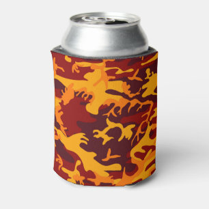 Camouflage Design in Autumn Tones Can Cooler