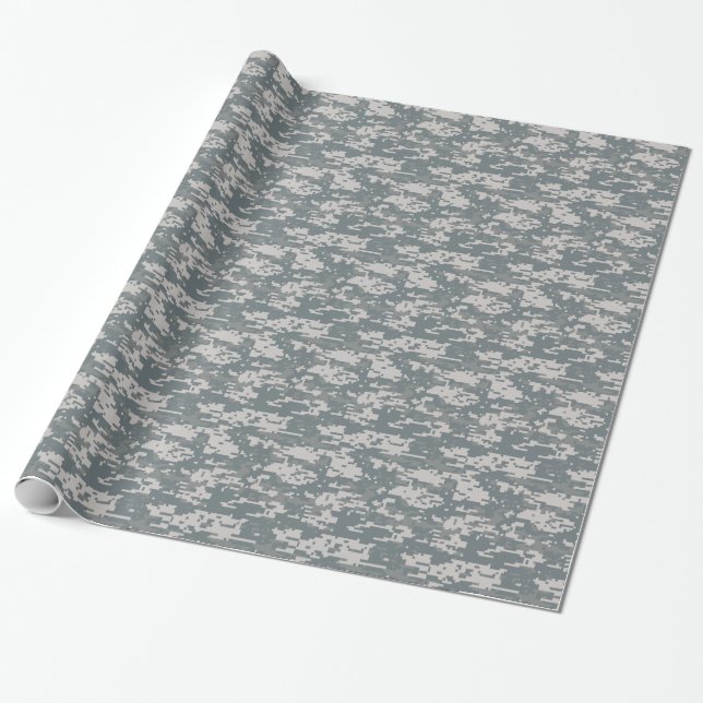 Camouflage Design Masculine Wrapping Paper (Unrolled)