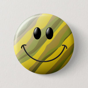 Camouflage Face 6 Cm Round Badge