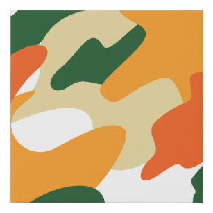 camouflage faux canvas print
