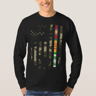 Camouflage Flag American USA Patriotic US Vietnam T-Shirt