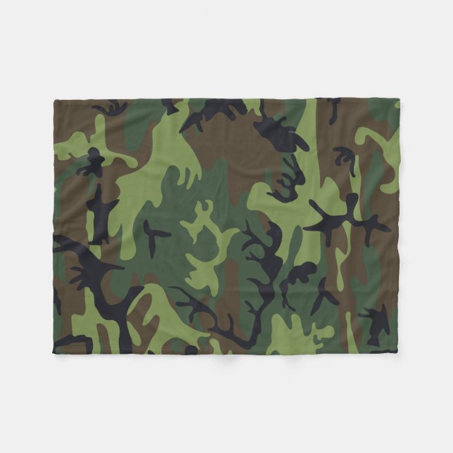 camouflage fleece blanket (Front (Horizontal))