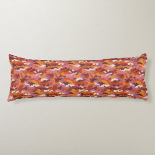 Camouflage Flower Apartment Decor Victorian Bed Body Cushion